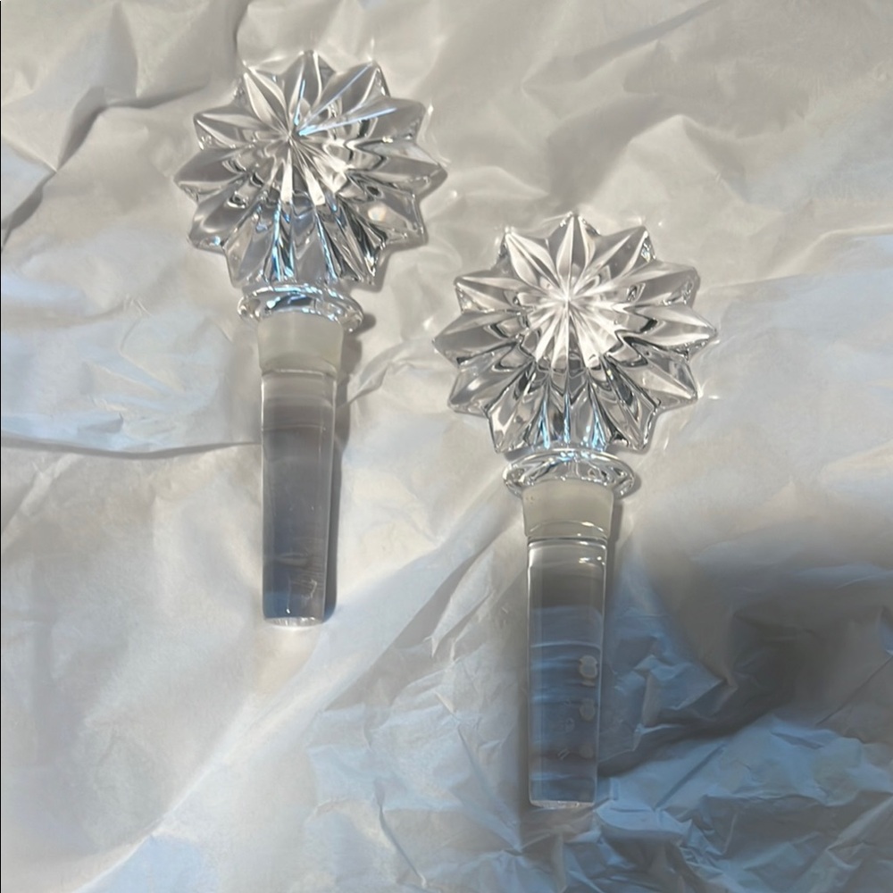 Waterford Crystal Wine Bottle Stoppers with Star of Erin Design